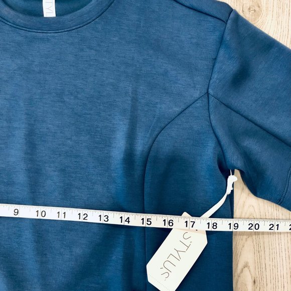 NWT Stylus Blue T-Shirt Spring Dress Small - Picture 4 of 8